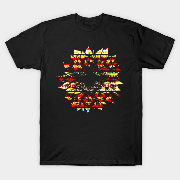 Native American Sunflower T-Shirt by harryq3385